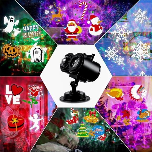 Christmas Projector Lights Outdoor, LED Holiday Projector Night Light Waterproof - Picture 6 of 6